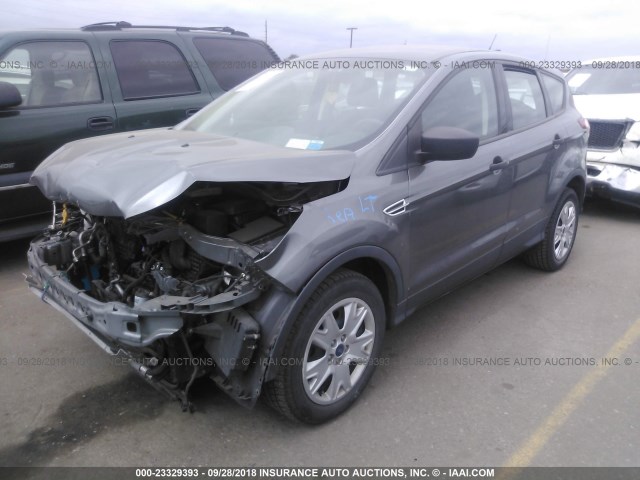 1FMCU0F74DUB49222 - 2013 FORD ESCAPE S GRAY photo 2