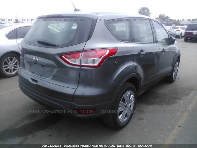 1FMCU0F74DUB49222 - 2013 FORD ESCAPE S GRAY photo 4