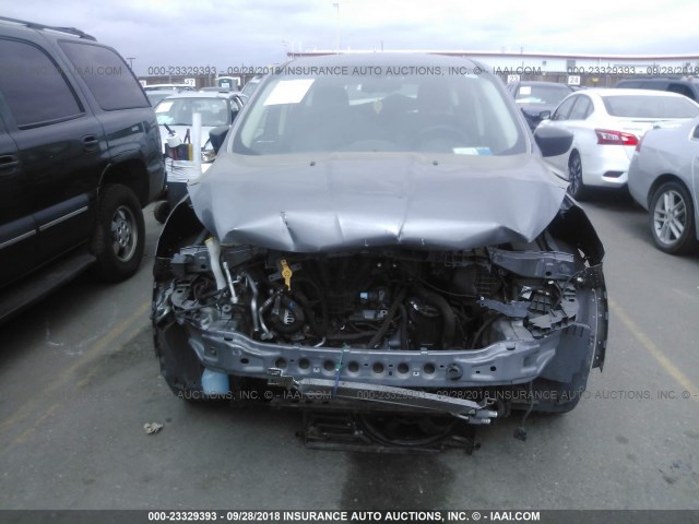 1FMCU0F74DUB49222 - 2013 FORD ESCAPE S GRAY photo 6