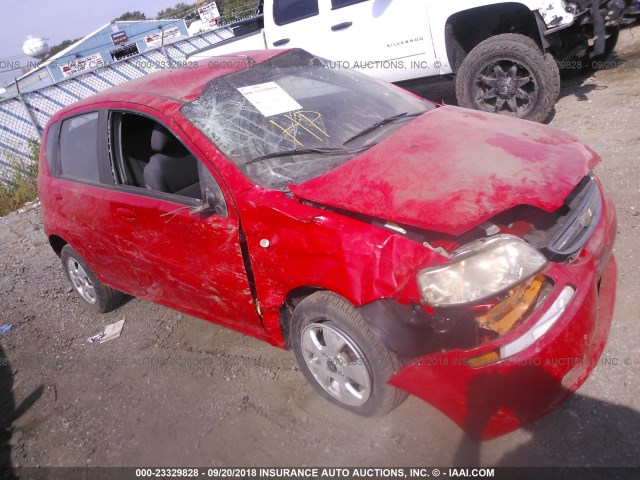 KL1TD66626B676339 - 2006 CHEVROLET AVEO LS RED photo 1