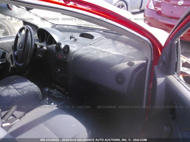 KL1TD66626B676339 - 2006 CHEVROLET AVEO LS RED photo 5