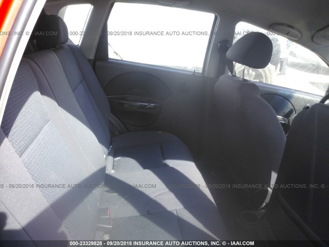 KL1TD66626B676339 - 2006 CHEVROLET AVEO LS RED photo 8