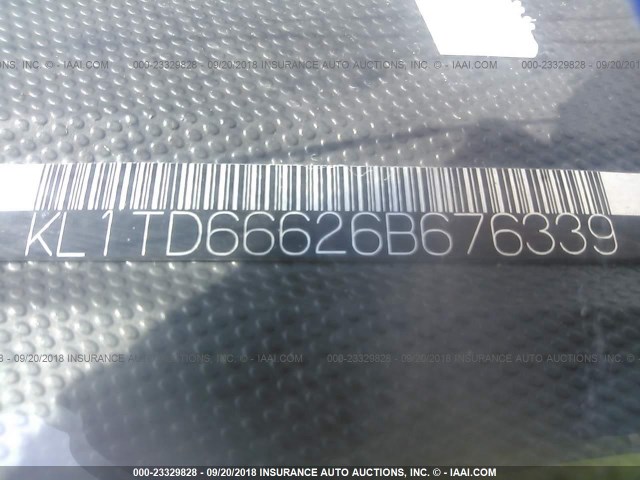 KL1TD66626B676339 - 2006 CHEVROLET AVEO LS RED photo 9