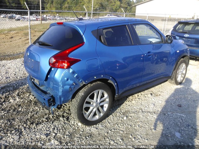 JN8AF5MV1CT121567 - 2012 NISSAN JUKE S/SV/SL BLUE photo 4