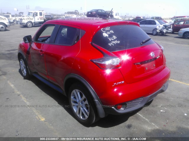 JN8AF5MR0FT502222 - 2015 NISSAN JUKE S/SV/SL/NISMO RED photo 3