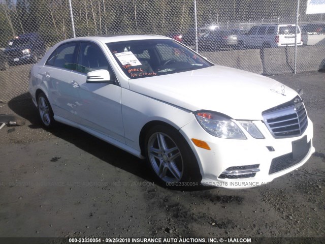 WDDHF8JBXDA733842 - 2013 MERCEDES-BENZ E 350 4MATIC WHITE photo 1