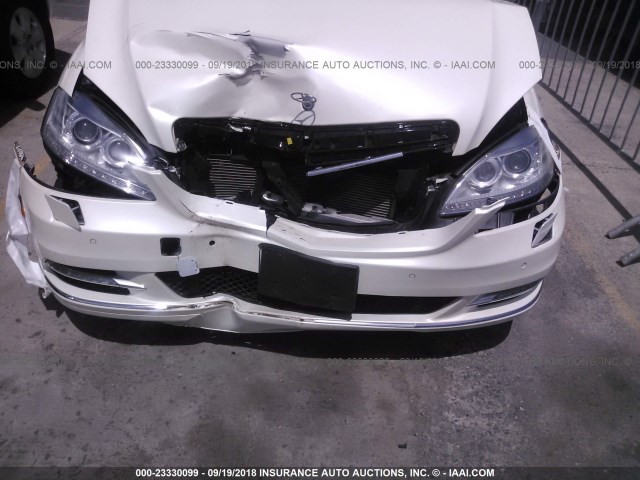 WDDNG7DB9CA470957 - 2012 MERCEDES-BENZ S 550 WHITE photo 6