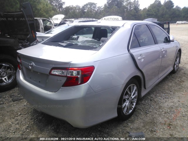 4T1BF1FK9CU191805 - 2012 TOYOTA CAMRY SE/LE/XLE SILVER photo 4