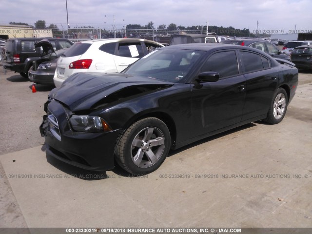 2C3CDXHGXCH112918 - 2012 DODGE CHARGER SXT BLACK photo 2