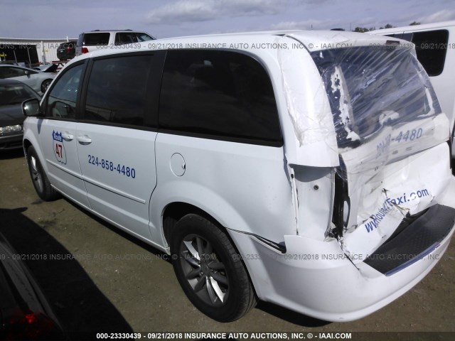 2C4RDGBG2FR691349 - 2015 DODGE GRAND CARAVAN SE WHITE photo 3