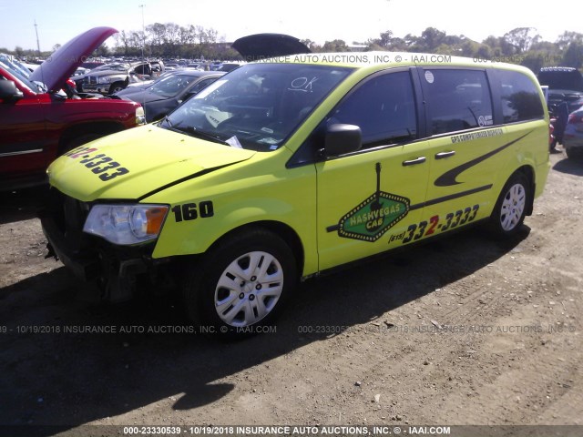 2C4RDGBG3ER130785 - 2014 DODGE GRAND CARAVAN SE GREEN photo 2