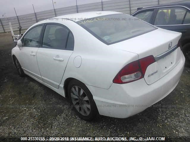 19XFA1F94BE007174 - 2011 HONDA CIVIC EXL WHITE photo 3