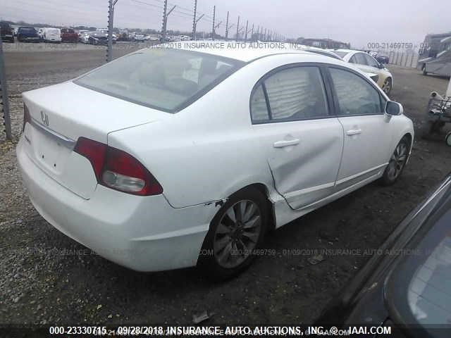 19XFA1F94BE007174 - 2011 HONDA CIVIC EXL WHITE photo 4