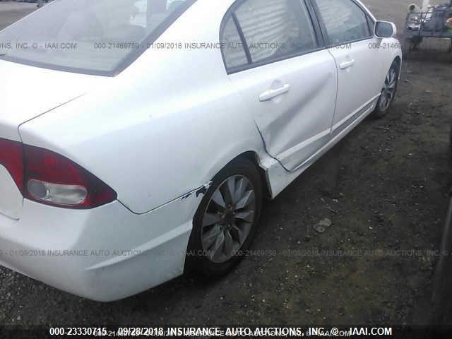 19XFA1F94BE007174 - 2011 HONDA CIVIC EXL WHITE photo 6