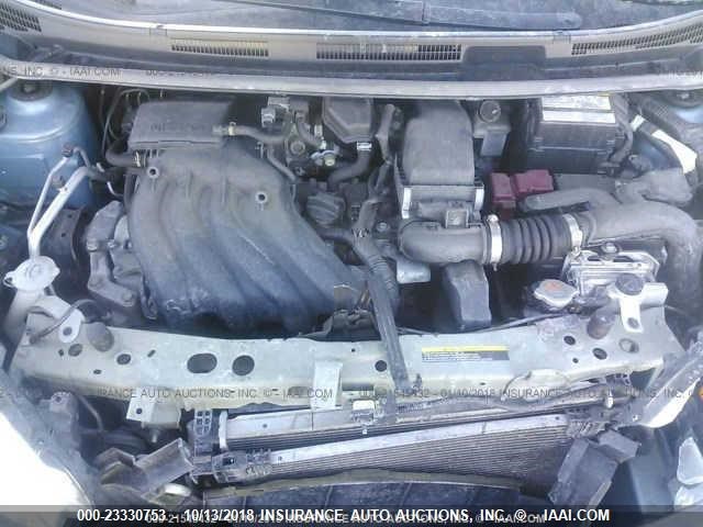 3N1CE2CP6EL385340 - 2014 NISSAN VERSA NOTE S/S PLUS/SV/SL Light Blue photo 10