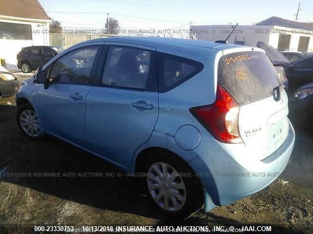 3N1CE2CP6EL385340 - 2014 NISSAN VERSA NOTE S/S PLUS/SV/SL Light Blue photo 3