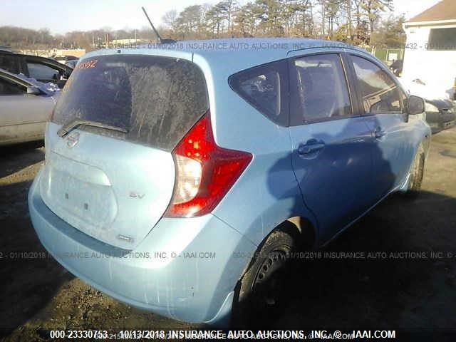 3N1CE2CP6EL385340 - 2014 NISSAN VERSA NOTE S/S PLUS/SV/SL Light Blue photo 4
