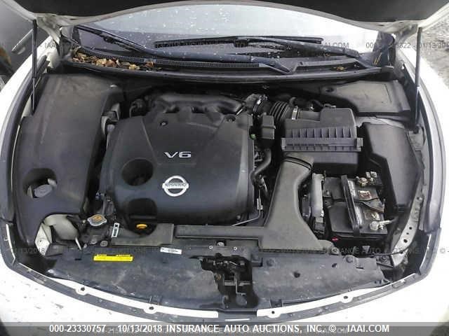 1N4AA5AP3AC843013 - 2010 NISSAN MAXIMA S/SV WHITE photo 10