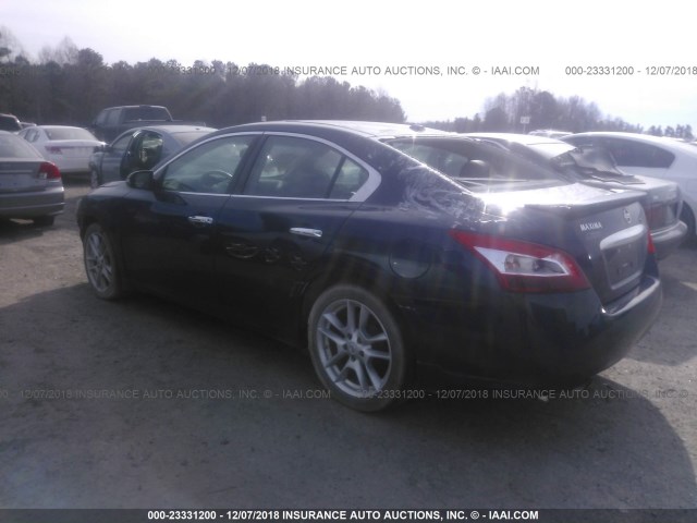 1N4AA5AP9AC805107 - 2010 NISSAN MAXIMA S/SV Dark Blue photo 3