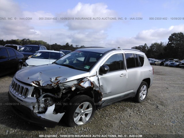 1J4NT1FB0BD228016 - 2011 JEEP COMPASS SPORT SILVER photo 2