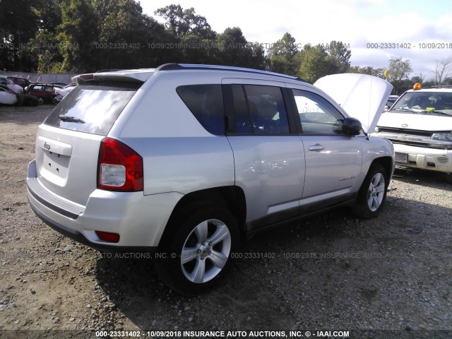 1J4NT1FB0BD228016 - 2011 JEEP COMPASS SPORT SILVER photo 4