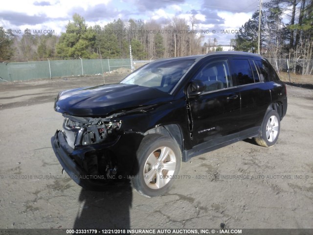 1C4NJCBA6CD657750 - 2012 JEEP COMPASS SPORT BLACK photo 2