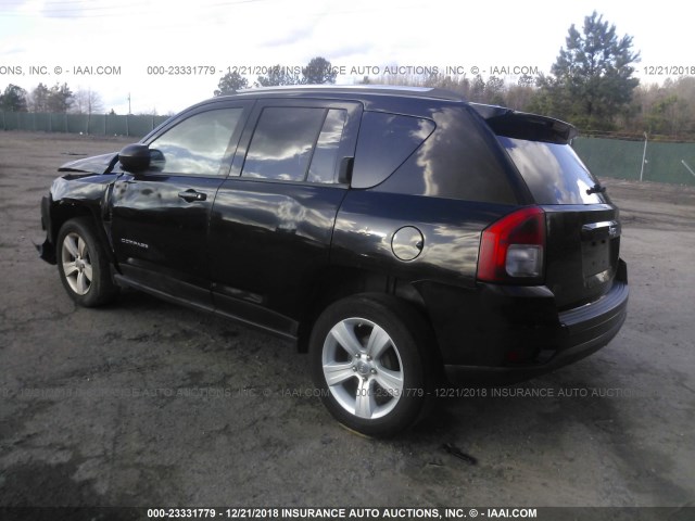 1C4NJCBA6CD657750 - 2012 JEEP COMPASS SPORT BLACK photo 3