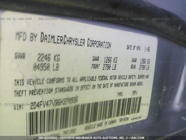 2D4FV47V36H370936 - 2006 DODGE MAGNUM SXT GRAY photo 9