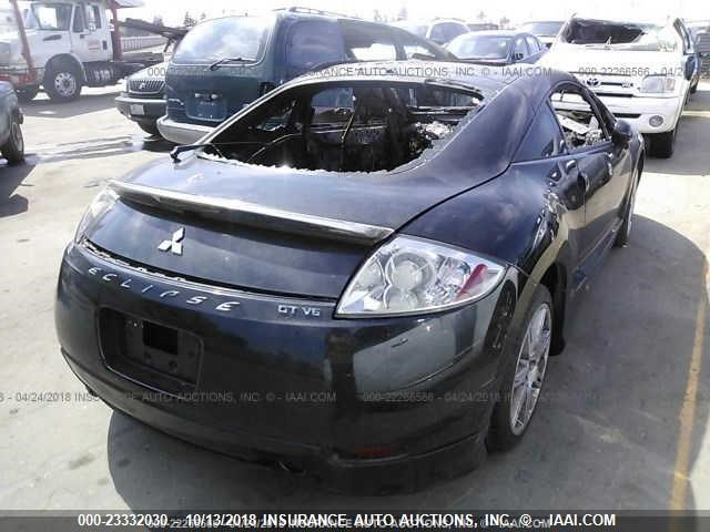 4A3AK34T07E014026 - 2007 MITSUBISHI ECLIPSE GT BLACK photo 4