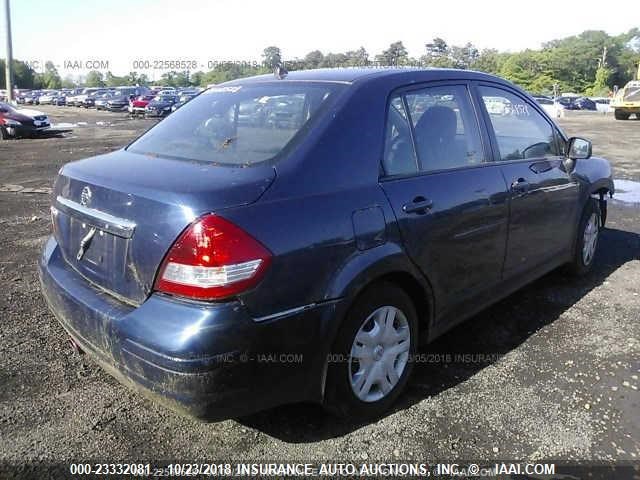 3N1BC1AP2AL380693 - 2010 NISSAN VERSA S/SL Dark Blue photo 4