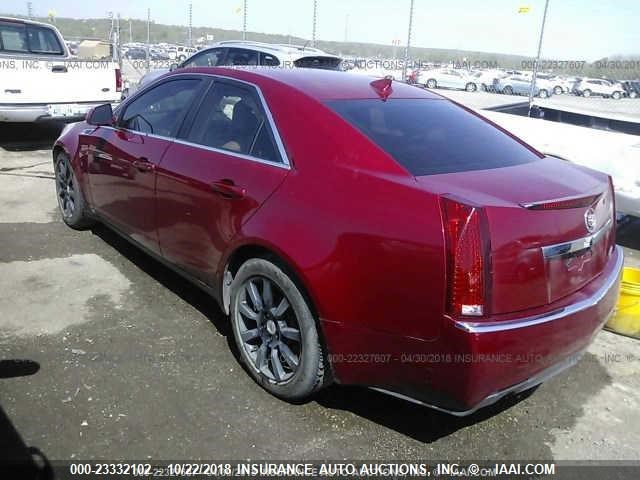 1G6DS57V690152455 - 2009 CADILLAC CTS HI FEATURE V6 BURGUNDY photo 3