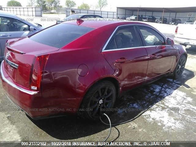 1G6DS57V690152455 - 2009 CADILLAC CTS HI FEATURE V6 BURGUNDY photo 4