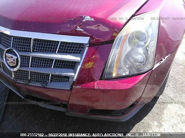 1G6DS57V690152455 - 2009 CADILLAC CTS HI FEATURE V6 BURGUNDY photo 6