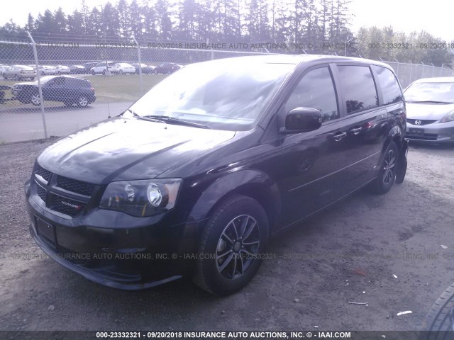 2C4RDGBG9GR164023 - 2016 DODGE GRAND CARAVAN SE BLACK photo 2