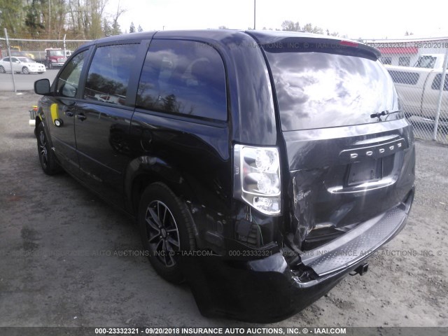 2C4RDGBG9GR164023 - 2016 DODGE GRAND CARAVAN SE BLACK photo 3