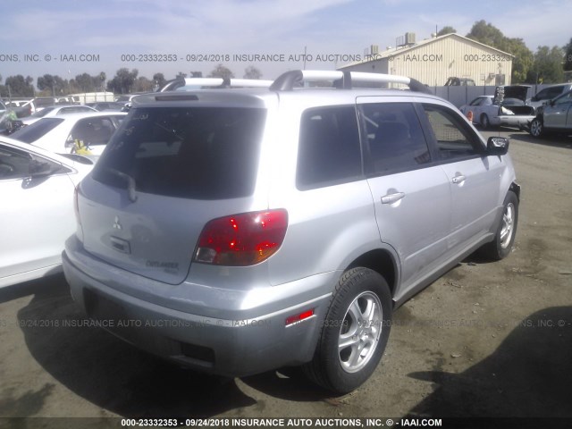 JA4LZ31GX3U034339 - 2003 MITSUBISHI OUTLANDER LS GRAY photo 4