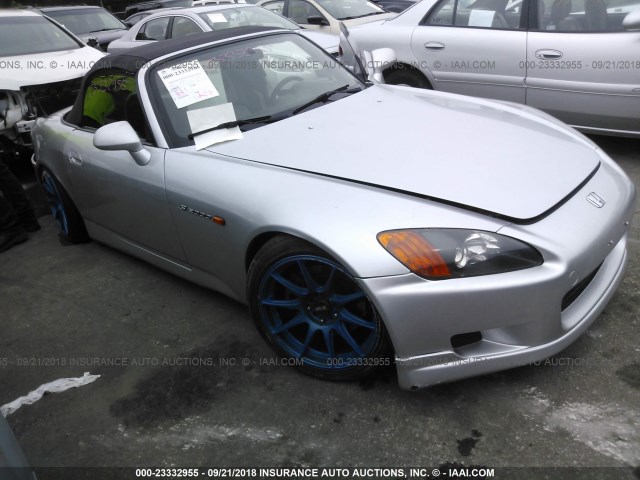 JHMAP11412T005537 - 2002 HONDA S2000 SILVER photo 1