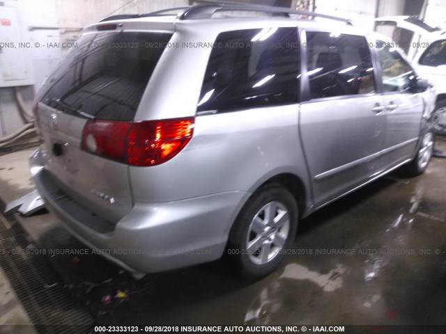 5TDZA23C66S422205 - 2006 TOYOTA SIENNA CE/LE SILVER photo 4