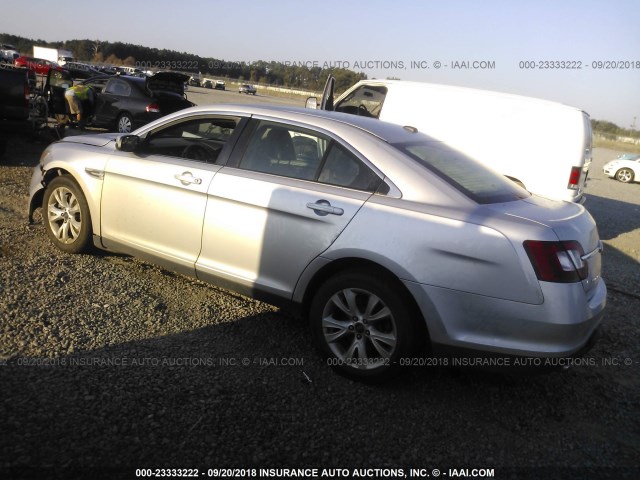 1FAHP2EW8CG130794 - 2012 FORD TAURUS SEL SILVER photo 3