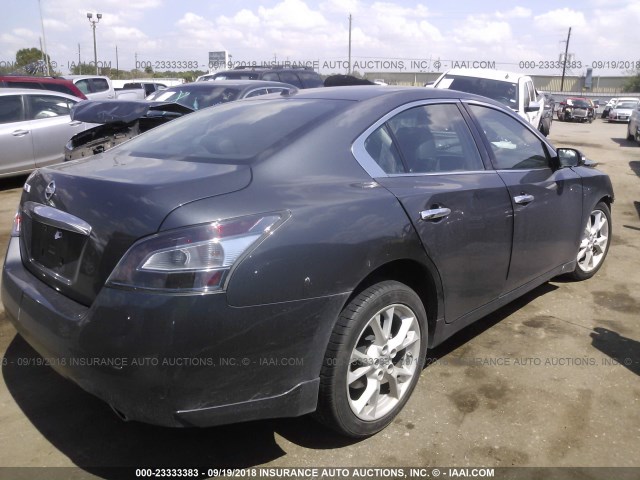 1N4AA5AP6DC806395 - 2013 NISSAN MAXIMA S/SV GRAY photo 4