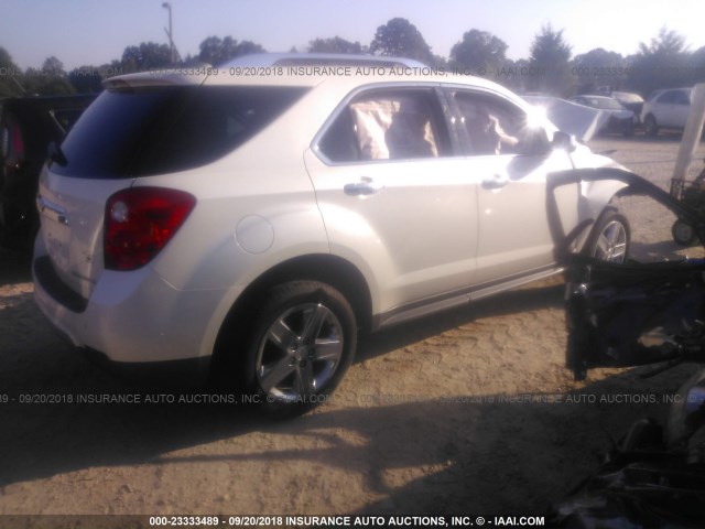 1GNALDEK5FZ109532 - 2015 CHEVROLET EQUINOX LTZ WHITE photo 4