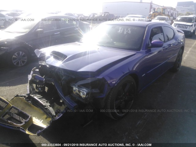 2B3LA73W27H894772 - 2007 DODGE CHARGER SRT-8 PURPLE photo 2