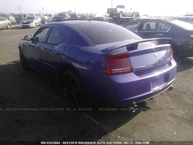 2B3LA73W27H894772 - 2007 DODGE CHARGER SRT-8 PURPLE photo 3