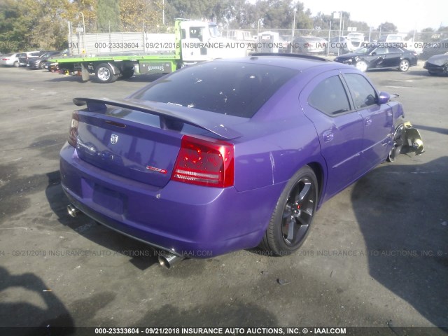 2B3LA73W27H894772 - 2007 DODGE CHARGER SRT-8 PURPLE photo 4