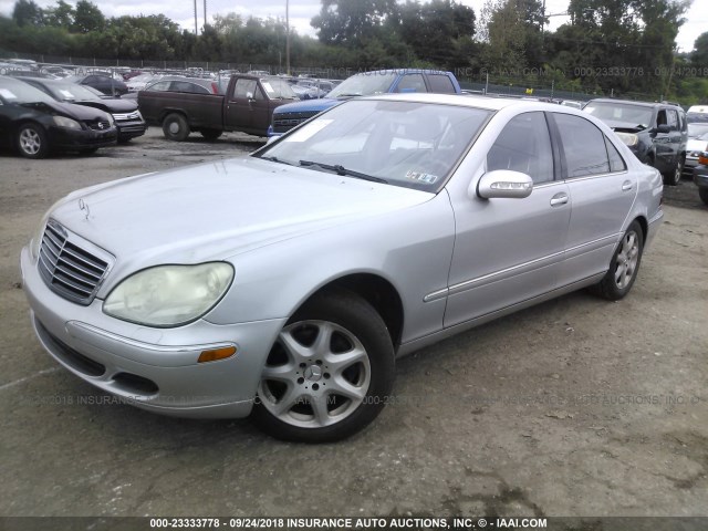 WDBNG83J85A450600 - 2005 MERCEDES-BENZ S 430 4MATIC SILVER photo 2