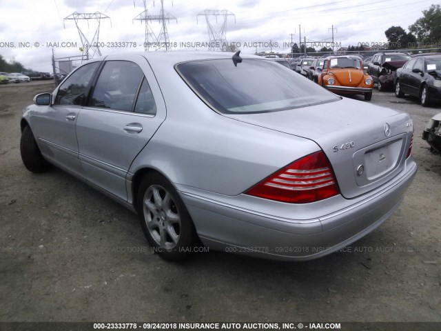 WDBNG83J85A450600 - 2005 MERCEDES-BENZ S 430 4MATIC SILVER photo 3