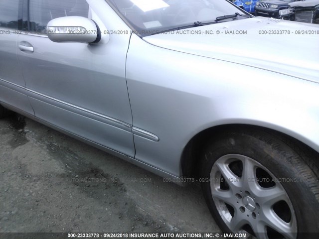 WDBNG83J85A450600 - 2005 MERCEDES-BENZ S 430 4MATIC SILVER photo 6