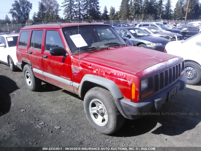 1J4FJ68S1WL255449 - 1998 JEEP CHEROKEE SPORT/CLASSIC RED photo 1