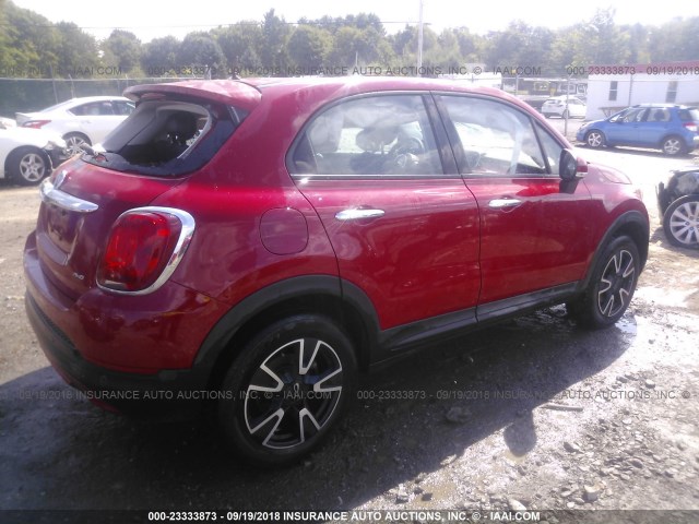 ZFBCFYAB1HP593934 - 2017 FIAT 500X POP RED photo 4