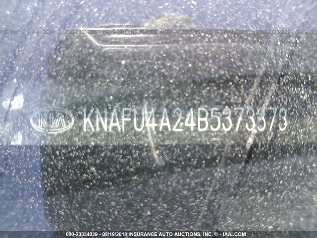 KNAFU4A24B5373373 - 2011 KIA FORTE EX BLACK photo 9